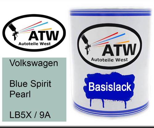 Volkswagen, Blue Spirit Pearl, LB5X / 9A: 1L Lackdose, von ATW Autoteile West.